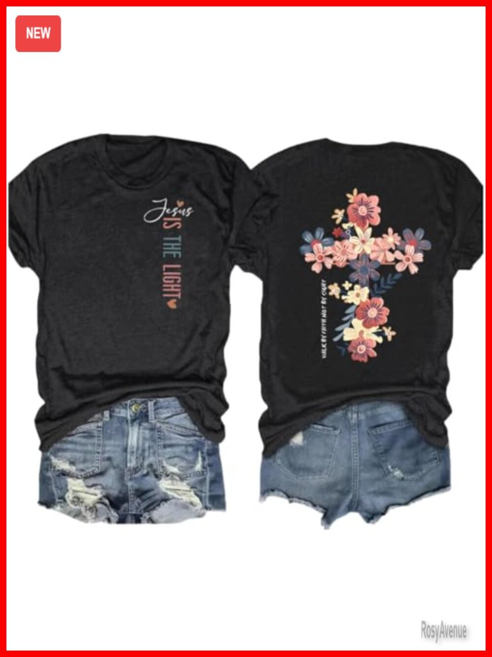 Christian Bible Verse Graphic Tee Women Soft Stretchy Short Sleeve